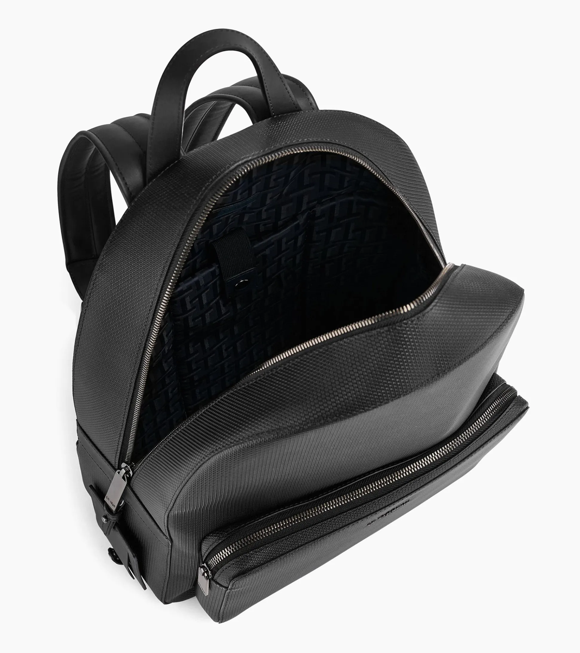 Sac à dos Emile en cuir signature T - Black