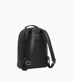 Sac à dos zippé Charles en cuir grainé - Black