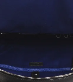 Sac à dos zippé Charles en cuir grainé - Black