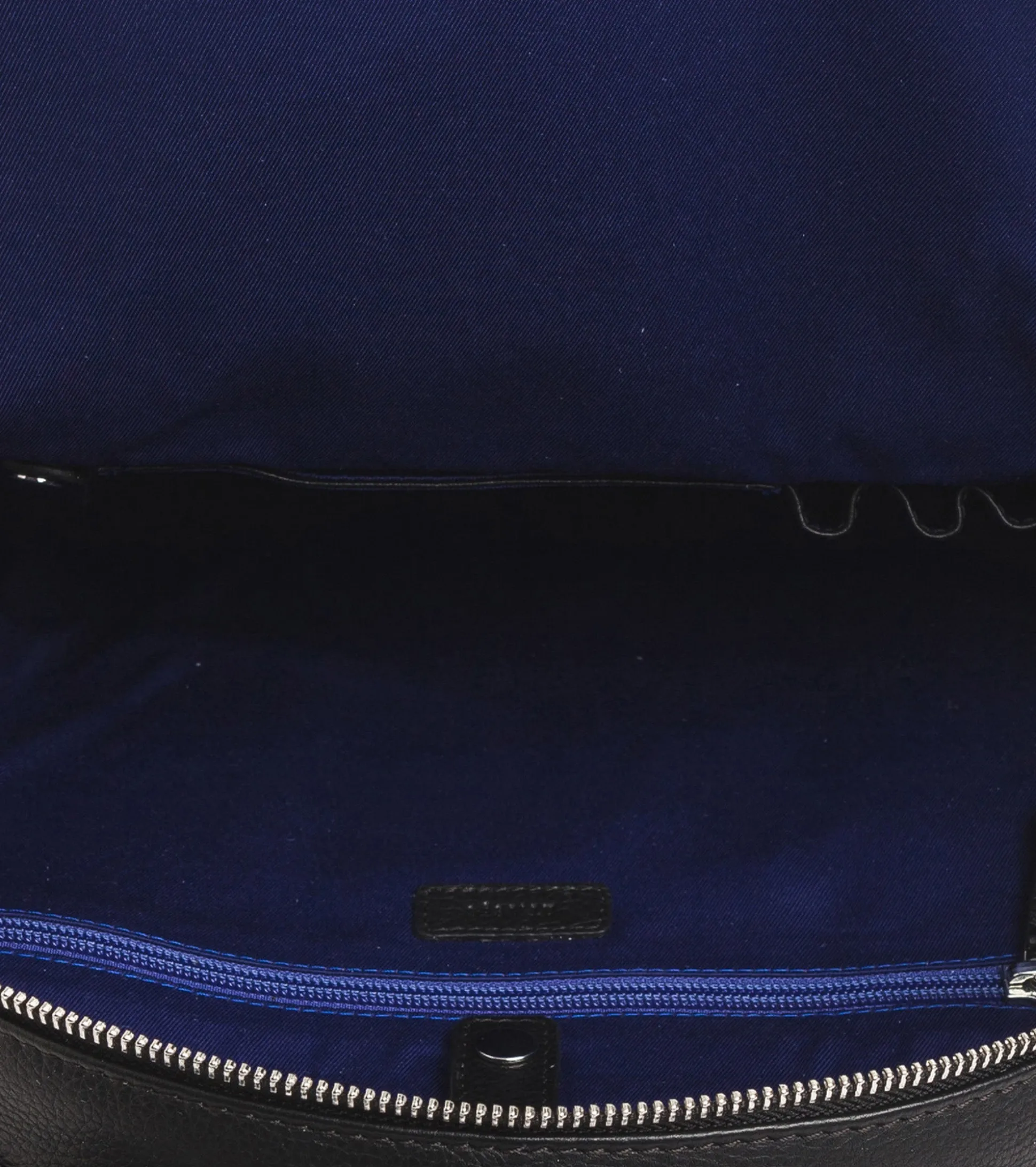Sac à dos zippé Charles en cuir grainé - Black