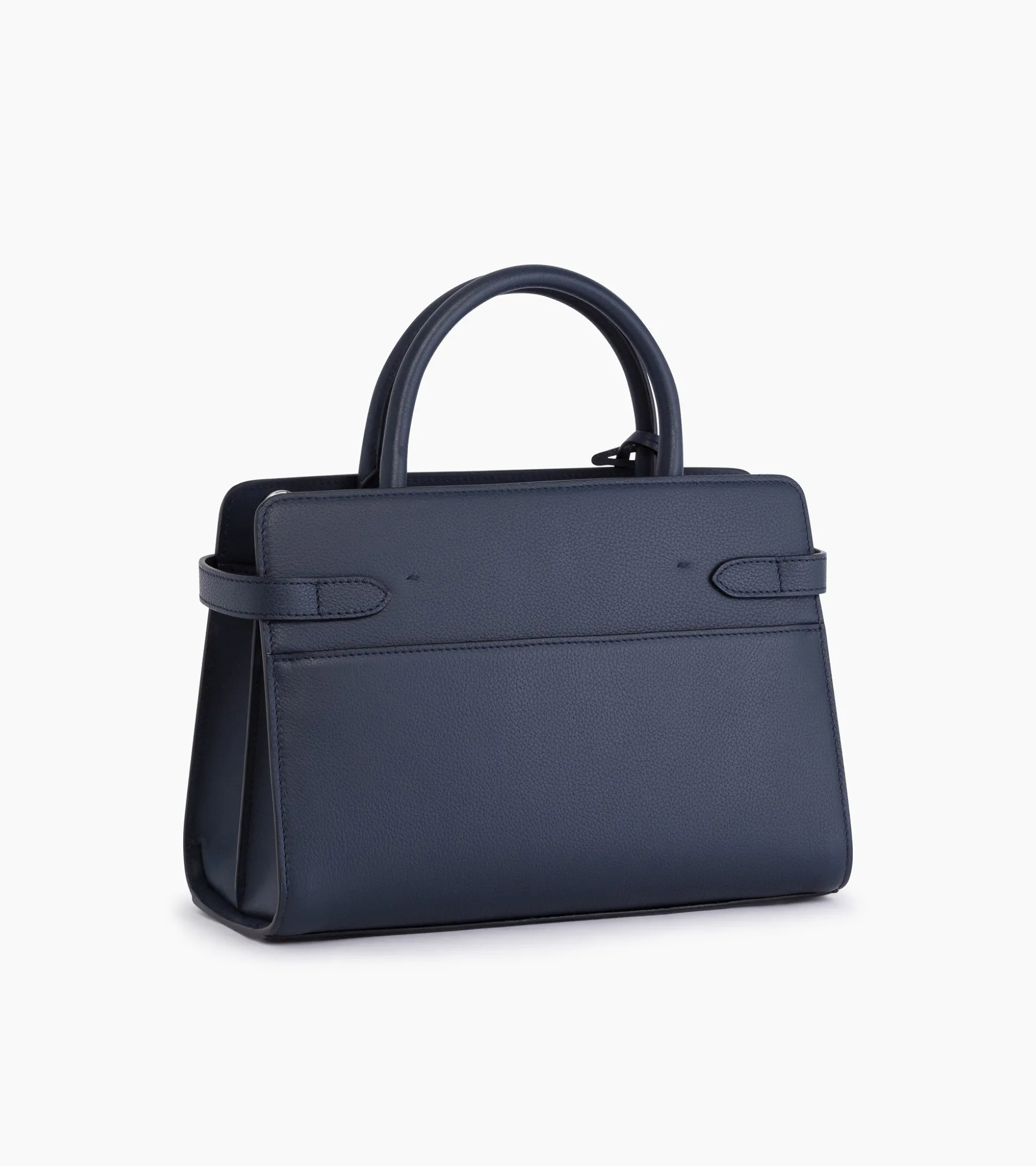 Sac à main moyen modèle Emilie en cuir grainé - Twilight Blue