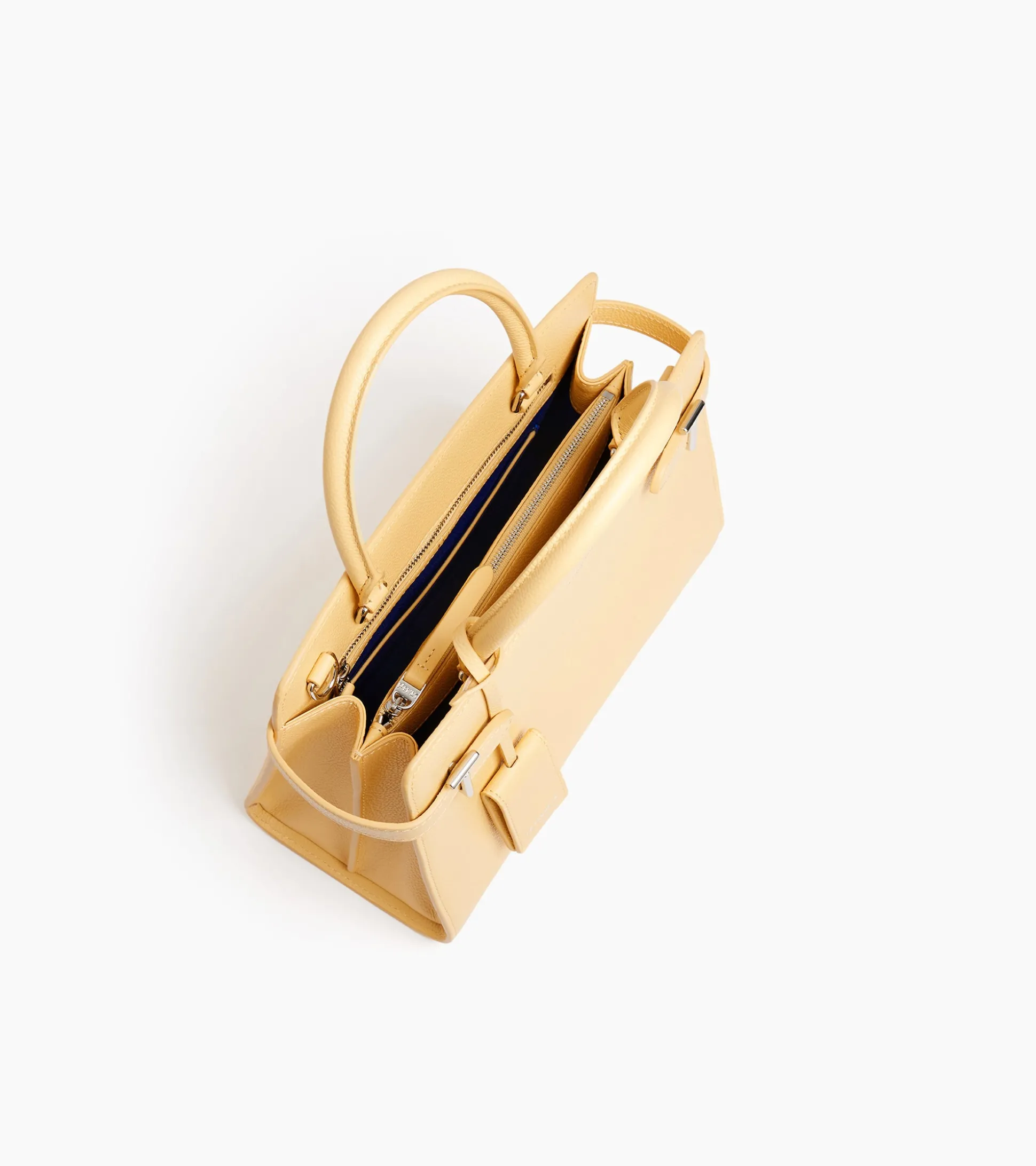Sac à main moyen modèle Emilie en cuir grainé - AURORE