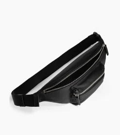 Sac banane Charles en cuir grainé - Black
