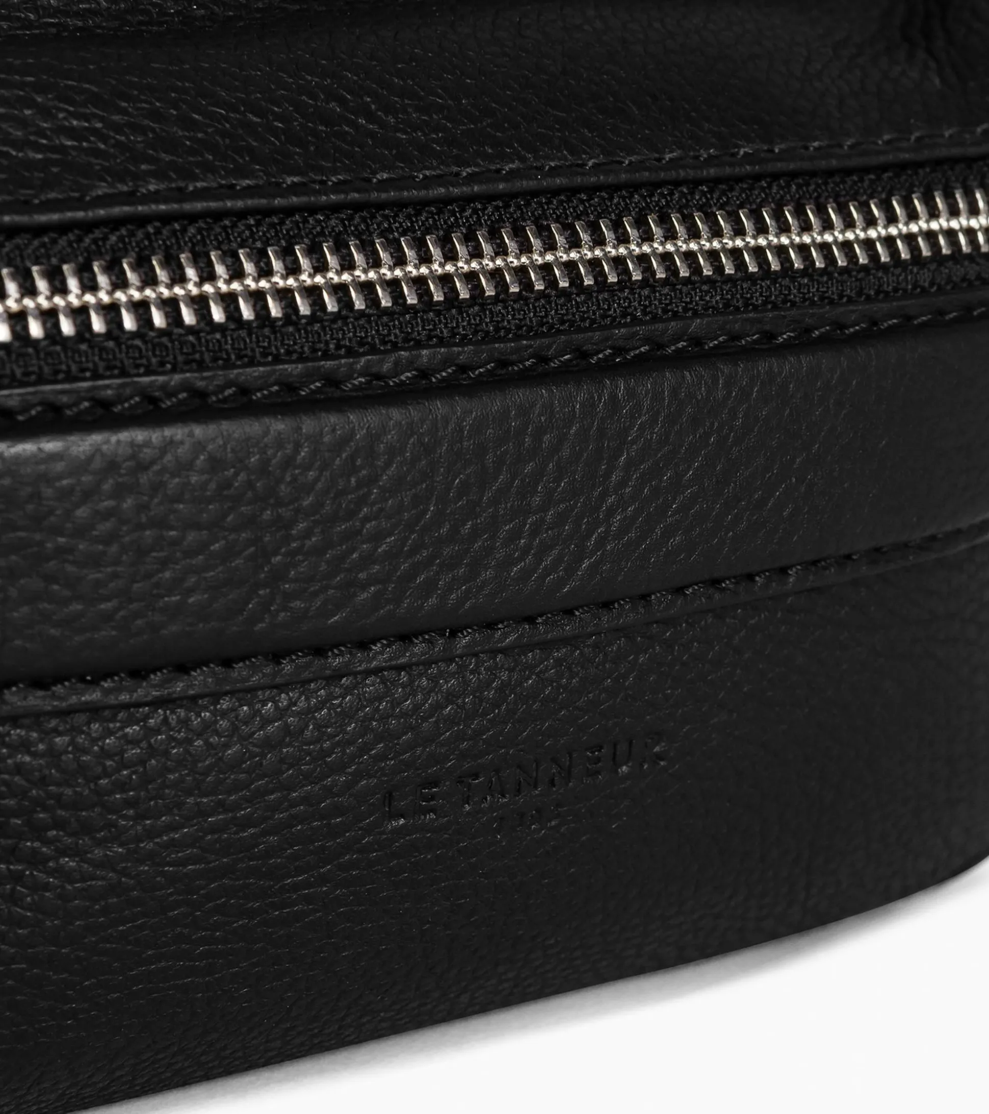 Sac banane Charles en cuir grainé - Black