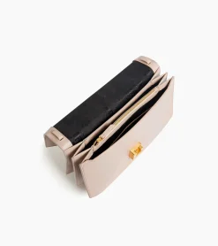 Sac bandoulière moyen modèle Rose en cuir côtelé et cuir lisse - GREGE 1