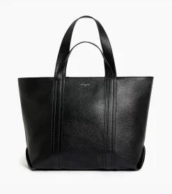 Sac cabas Grâce en cuir grainé - Black