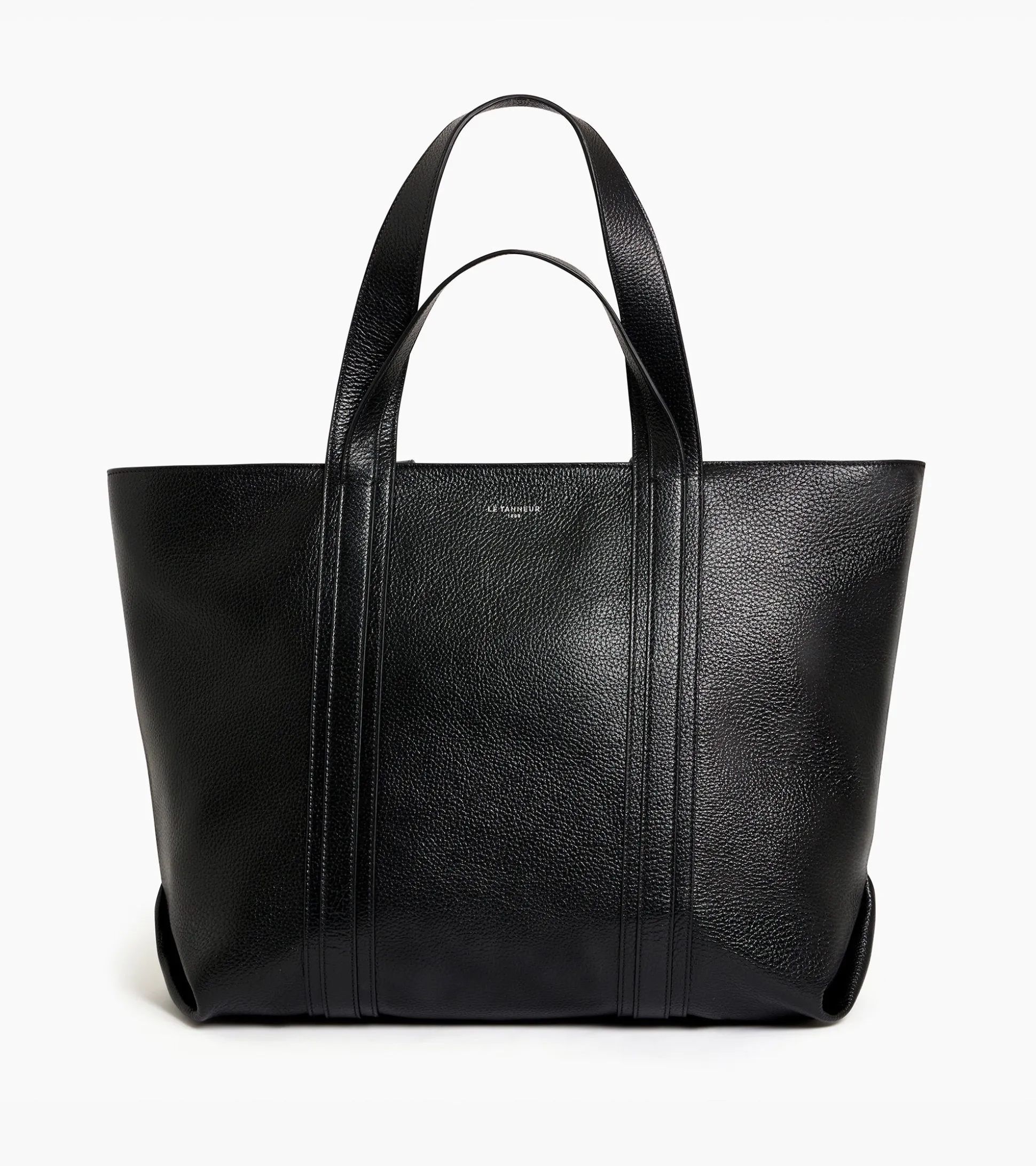 Sac cabas Grâce en cuir grainé - Black