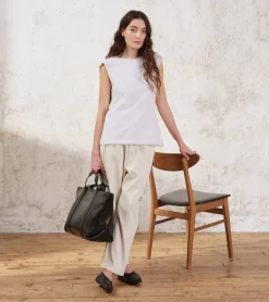 Sac cabas Grâce en cuir grainé - Black