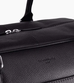 Sac de voyage 48h Charles en cuir grainé - Black