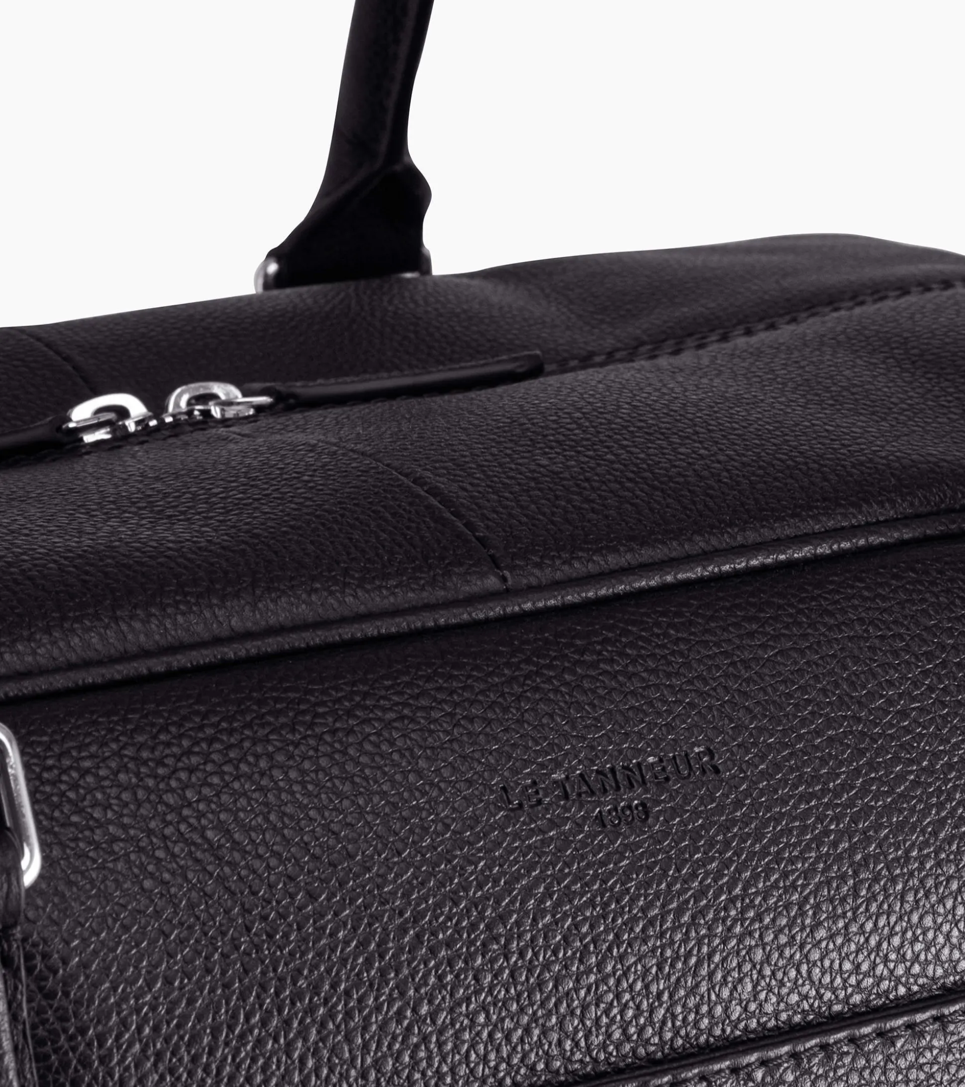 Sac de voyage 48h Charles en cuir grainé - Black