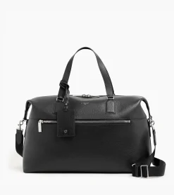 Sac de voyage 24h Emile en cuir grainé - Black