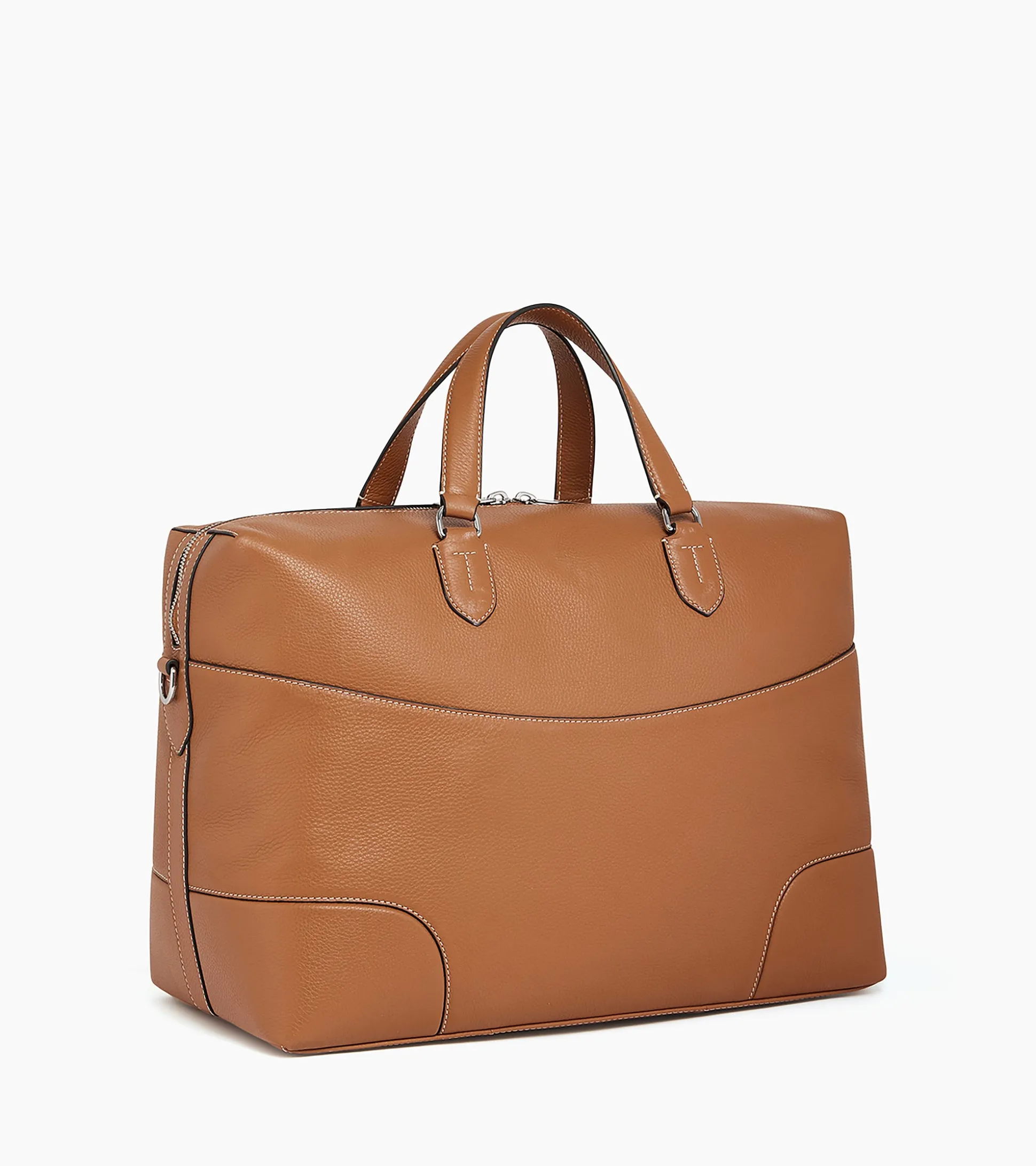 Sac de voyage 24h Romy en cuir grainé - Brown Tan