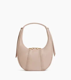 Sac hobo petit modèle Juliette en cuir lisse lacé - GREGE 1