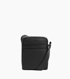 Sacoche moyen modèle Charles en cuir grainé - Black