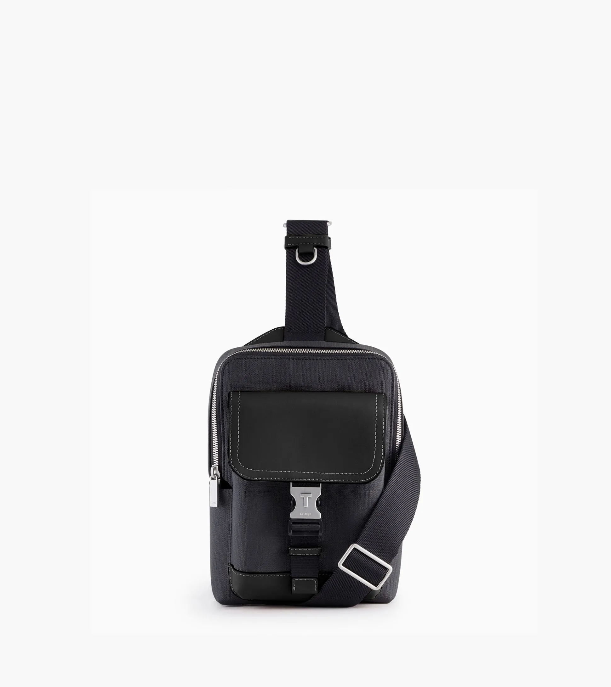 Sacoche sling Maurice en toile enduite - Black