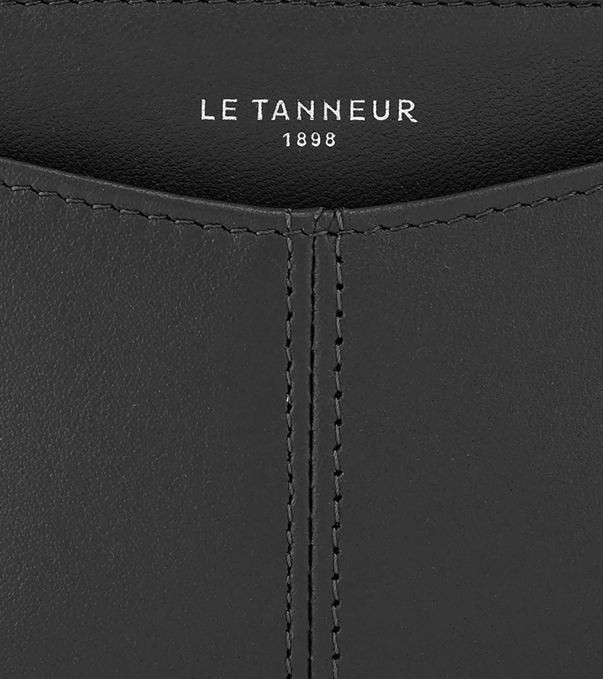 Étui clés zippé Charlotte en cuir lisse - Black