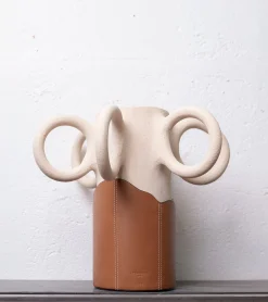 Vase Couture Pia Chevalier - Brown Tan